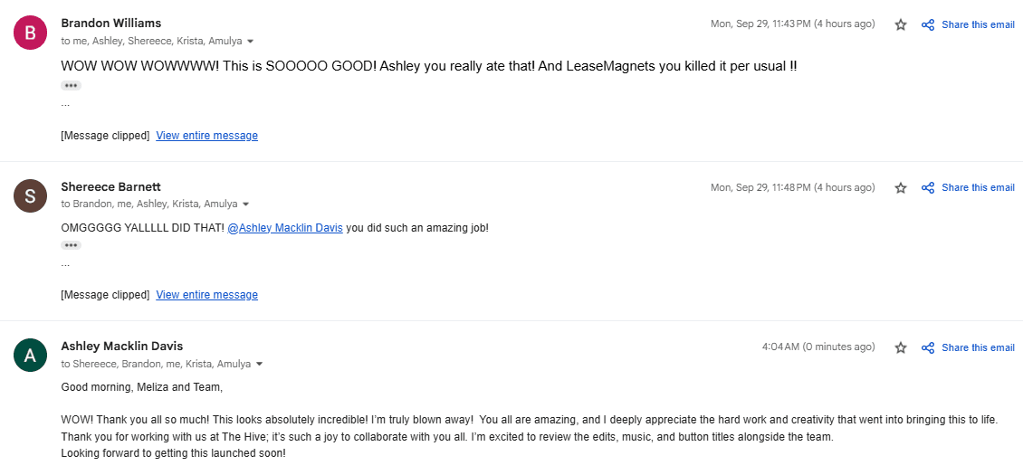 A saved LeaseMagnets testimonial screenshot.