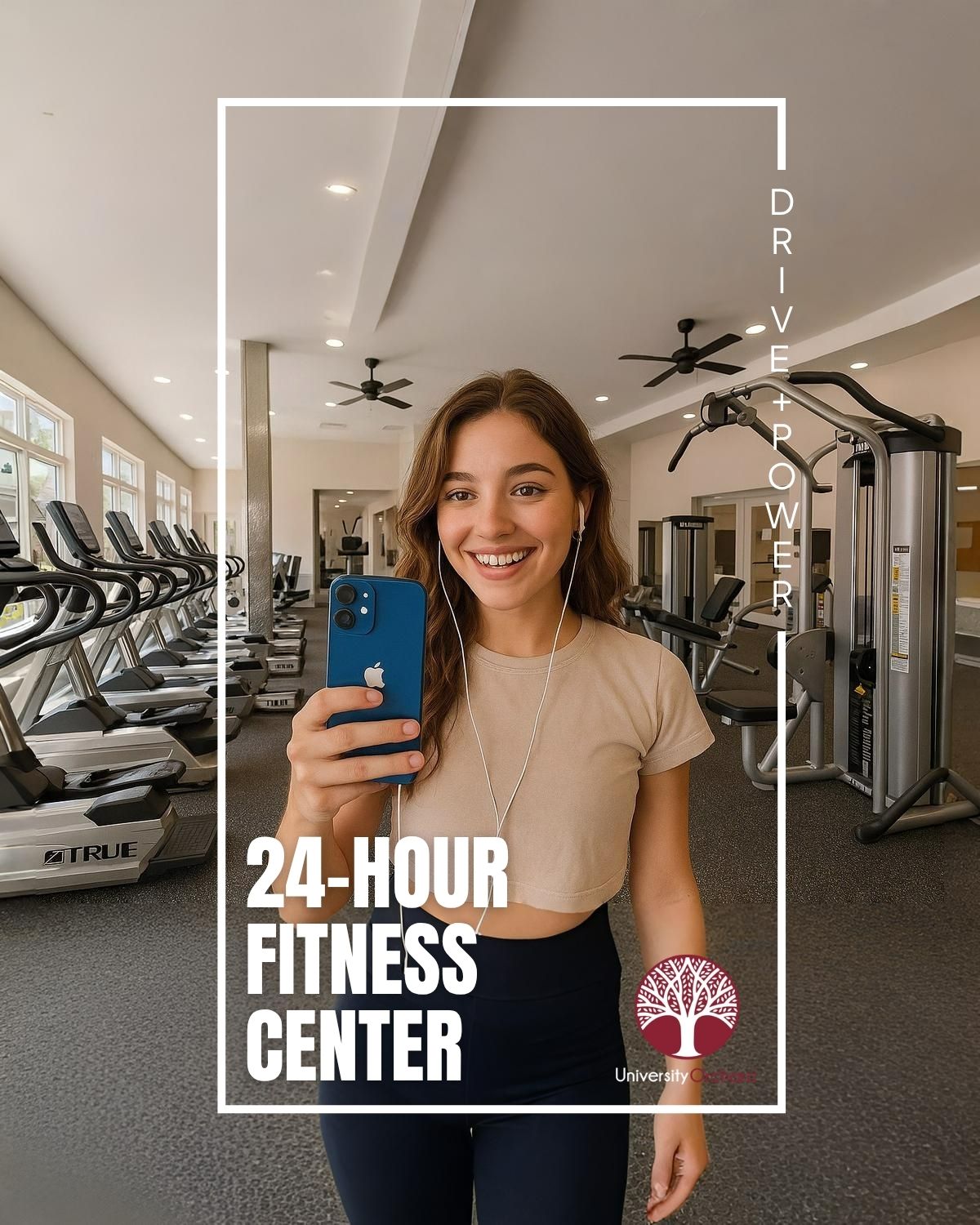 24-hour fitness center static ad example